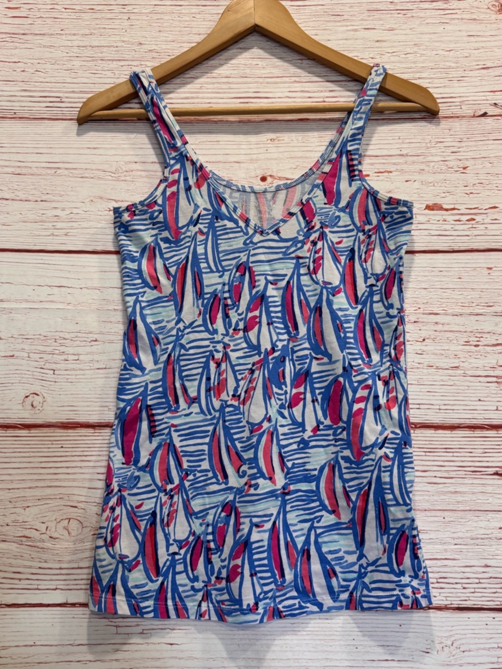 Lilly Pulitzer Tabbie Tank Top in Resort White Red Right Return Sz S - Picture 4 of 10